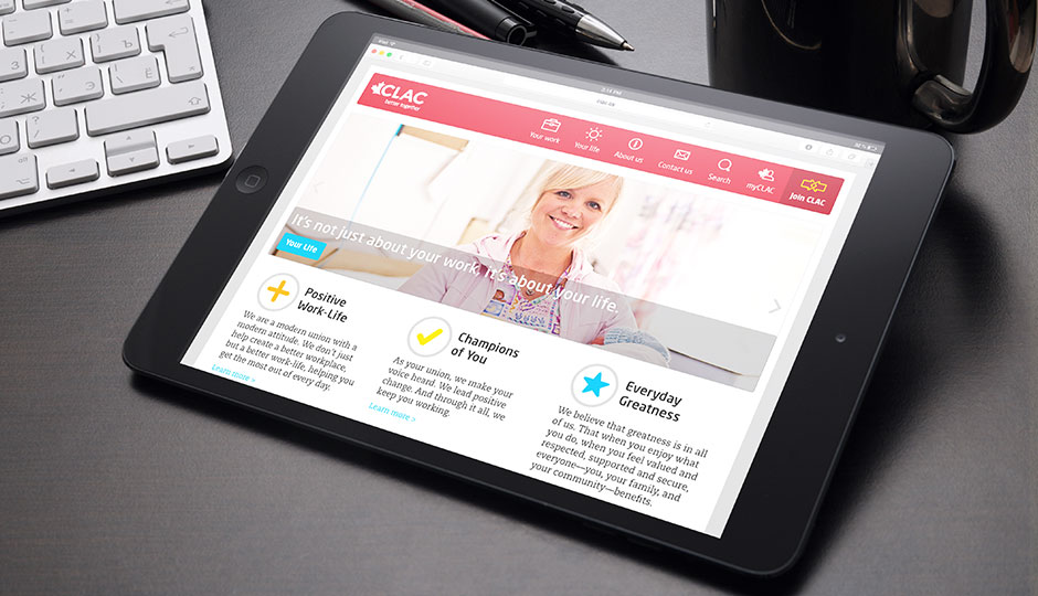 Alan Weaving, CreativeElements.ca, CLAC, brand, identity, logo, corporate stationery, website, desktop, mobile