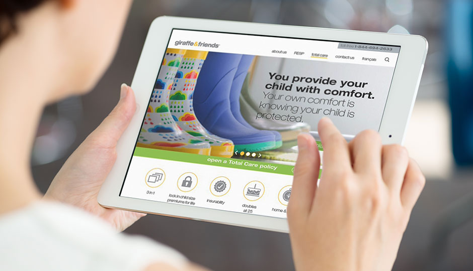 Alan Weaving, CreativeElements.ca, Giraffe & Friends, GnF, brand, identity, logo, website, desktop, mobile, social media, facebook, LinkedIn